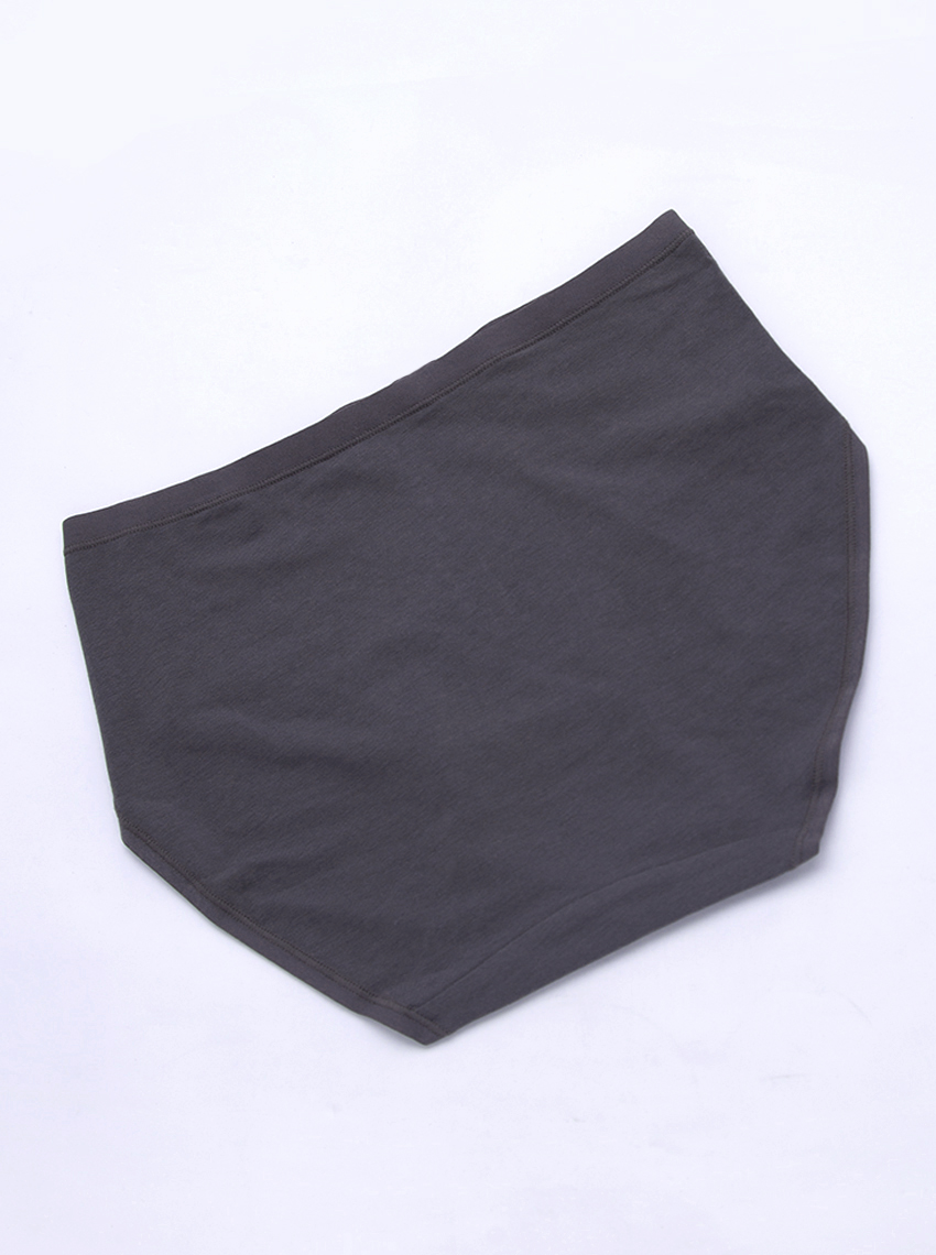 Thumbnail for Women’s High Waist Cotton Brief – Dark Gray (SUZC4101SD)