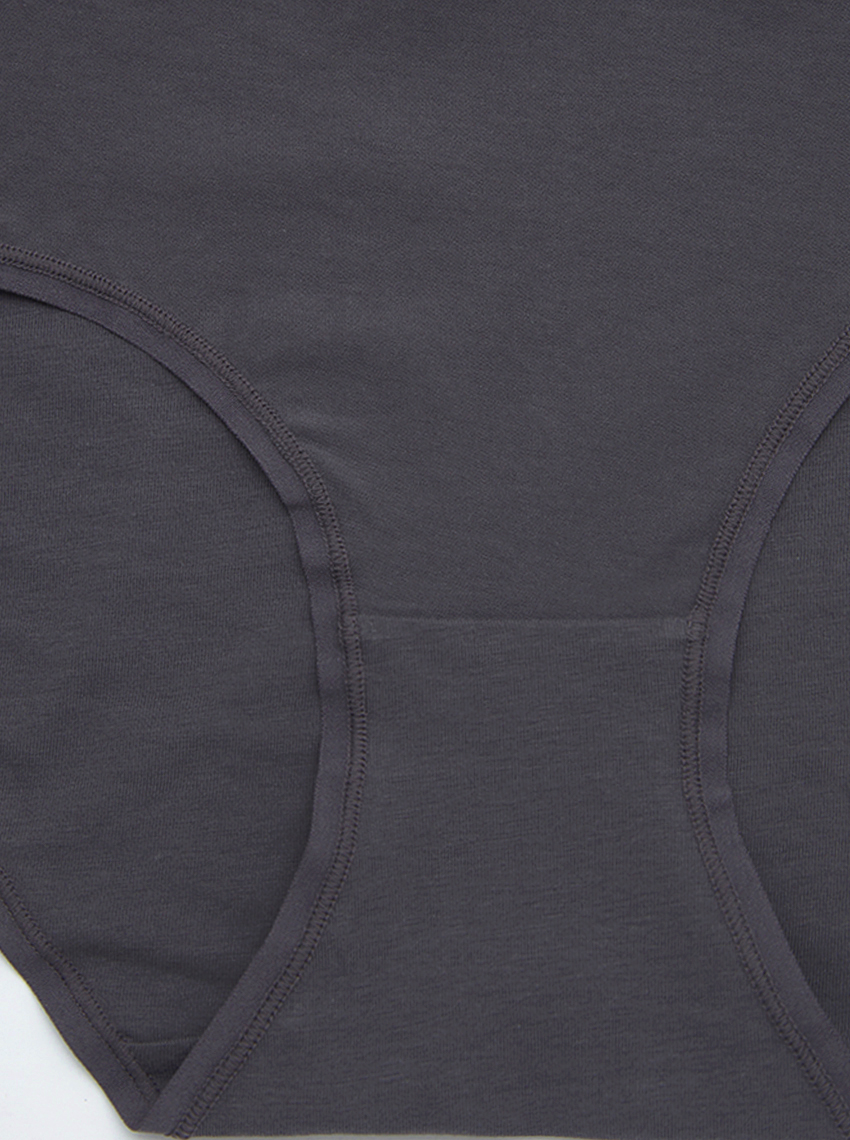Thumbnail for Women’s High Waist Cotton Brief – Dark Gray (SUZC4101SD)