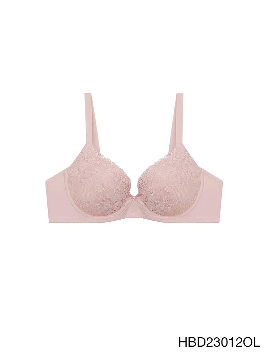Floral Lace Underwire Bra – Soft Pink (Model: HBD23012OL)