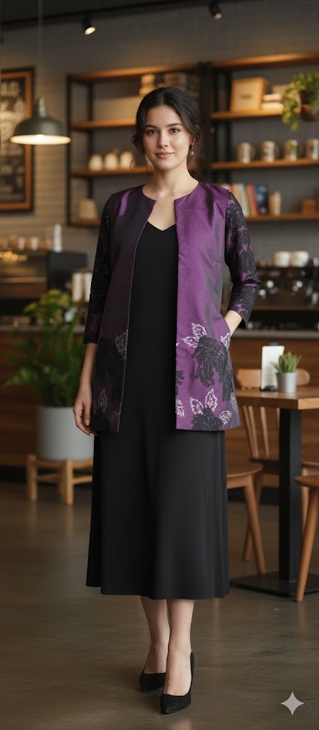 lADIES JEWEL NECKLINE COAT